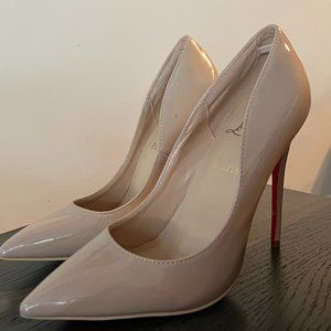 Christian Louboutin  Nude Heels Size 37 Red Bottoms